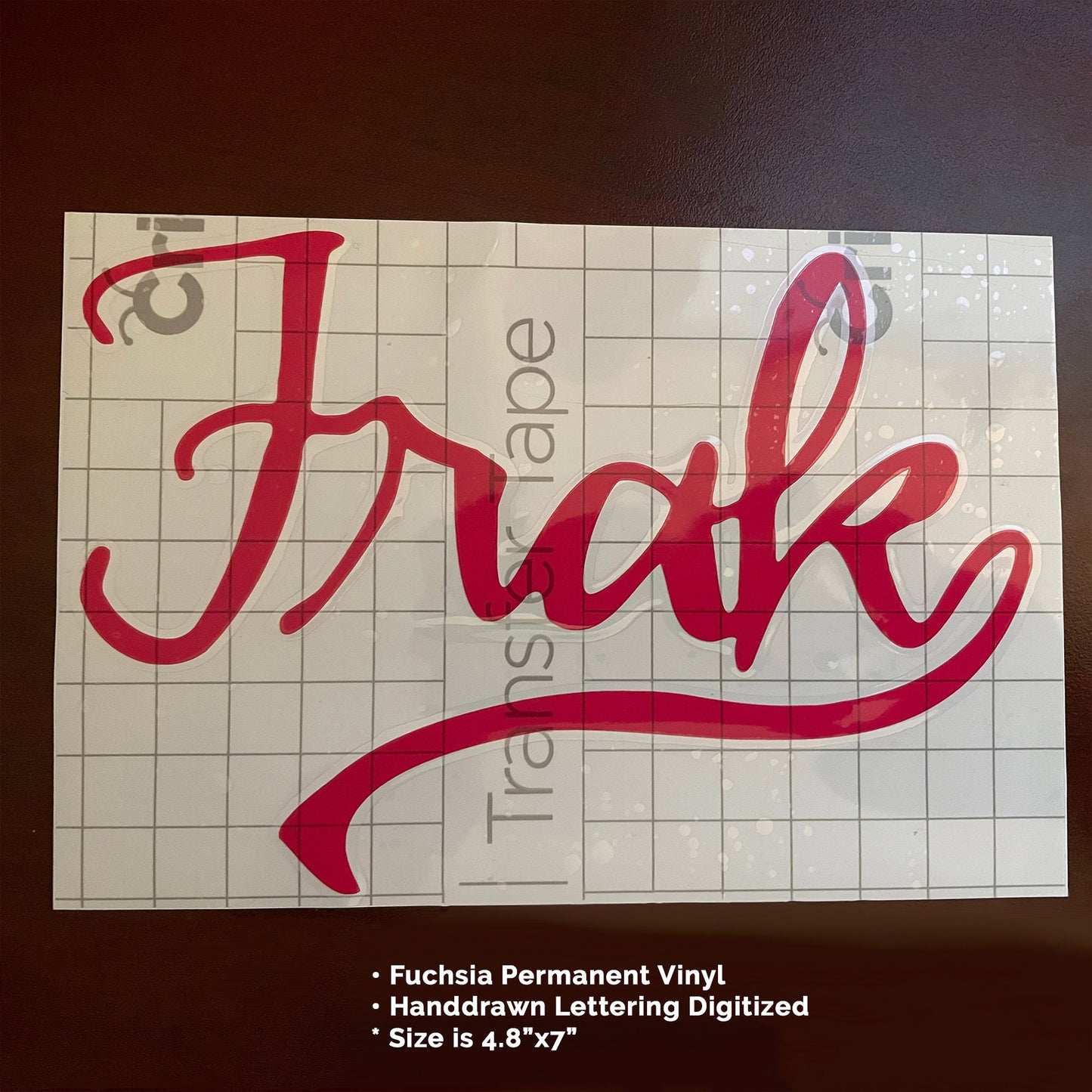 Frak Calligraphy Geek Vinyl Decal - Blush Pink