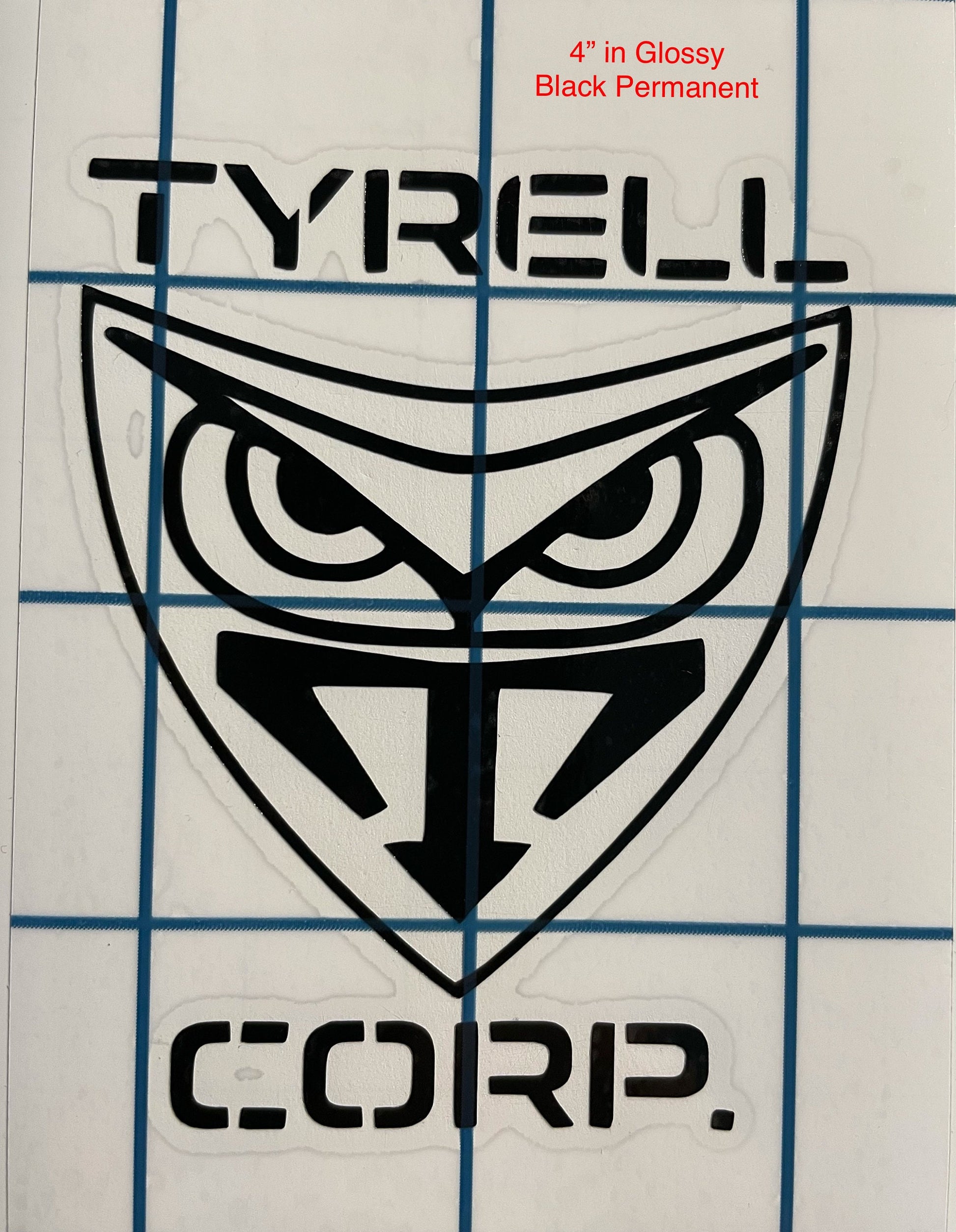 Tyrell Corp Geek Vinyl Decal Black Permanent Glossy Vinyl