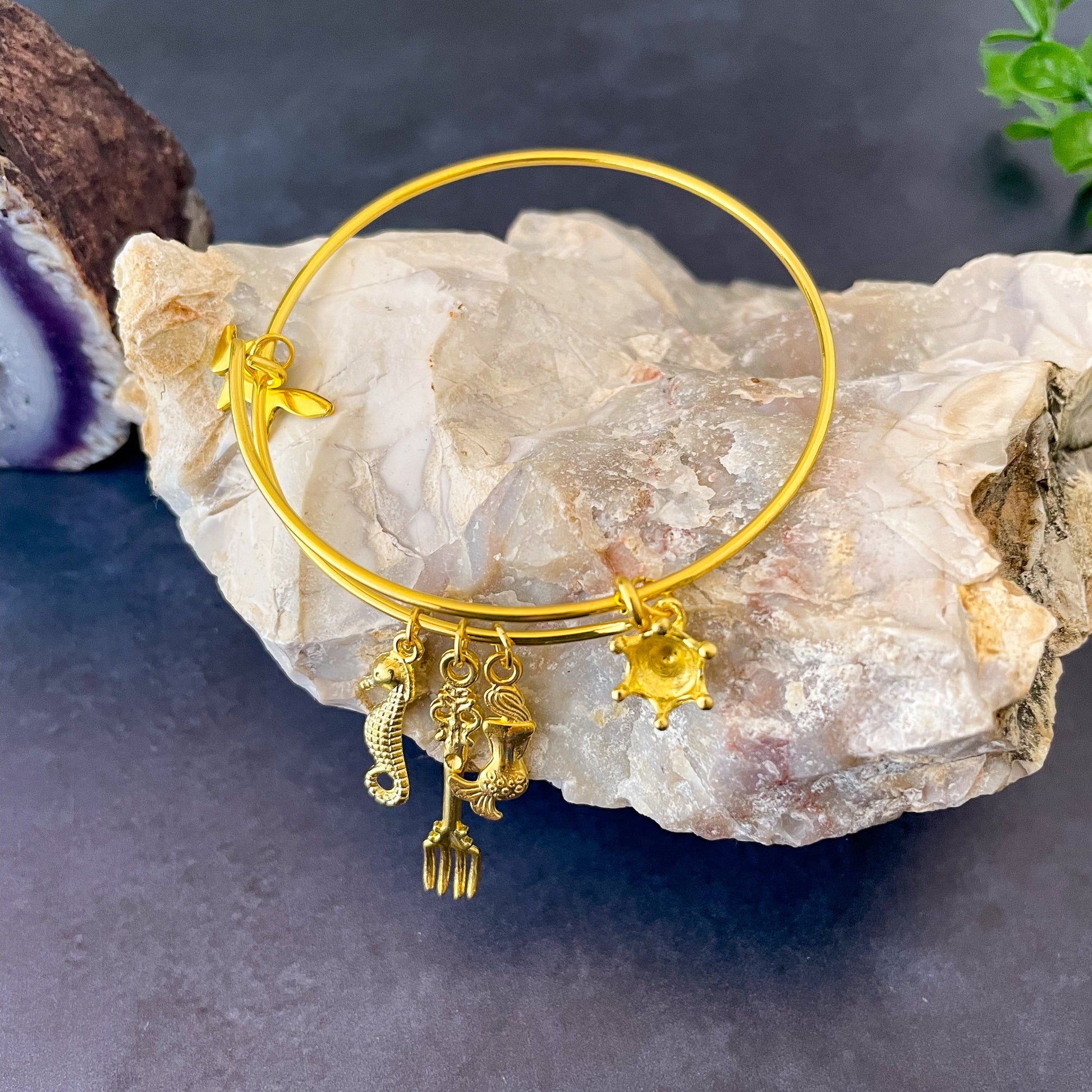 Little Mermaid Inspired Bangle Bracelet